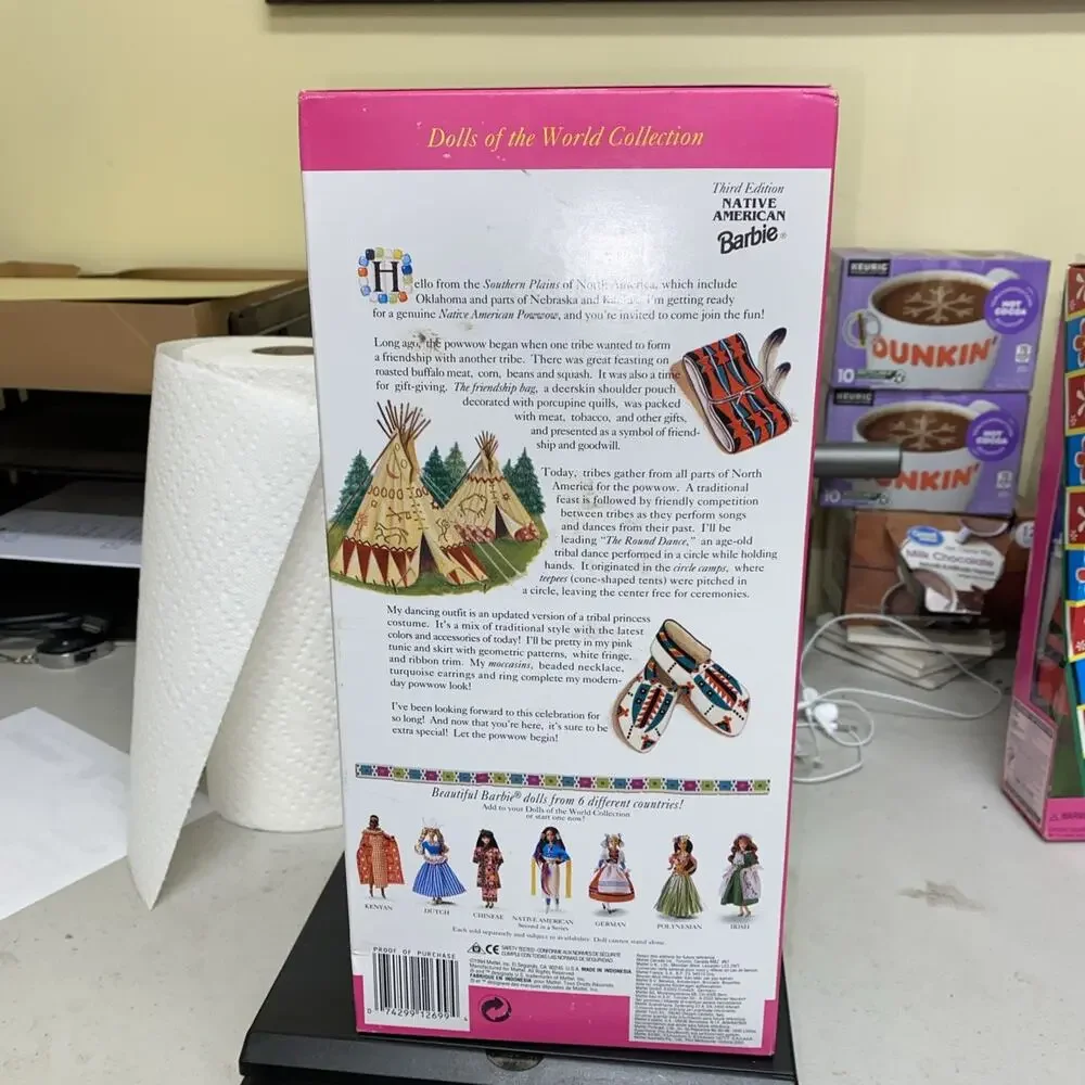 Native American Barbie Dolls Of The World Mattel 1994 Third Edition # 12699 - Picture 2 of 2
